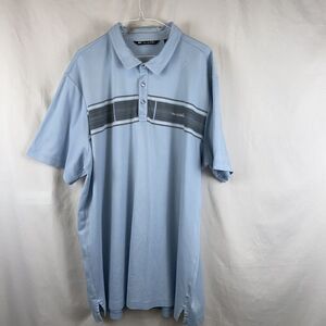 Travis Matthew light blue 3 button polo short sleeve shirt XXL